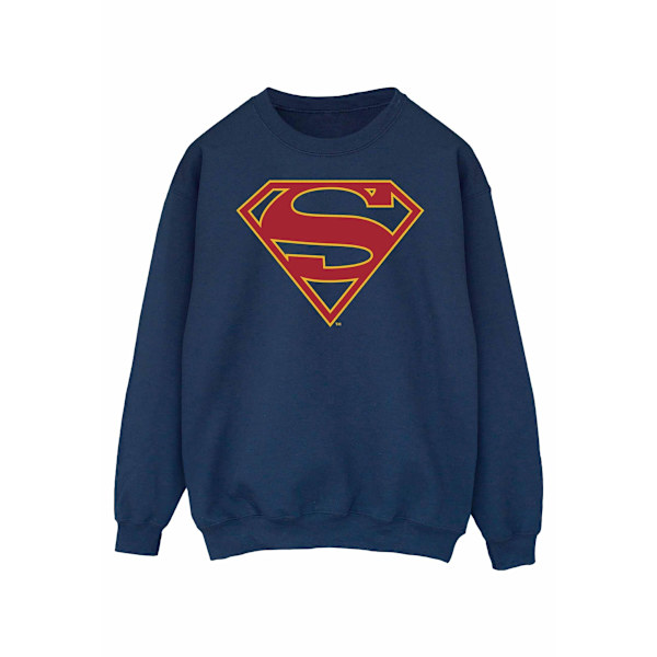 DC Comics Dam/Kvinnor Supergirl Logotyp Sweatshirt XL Marinblå Navy Blue XL
