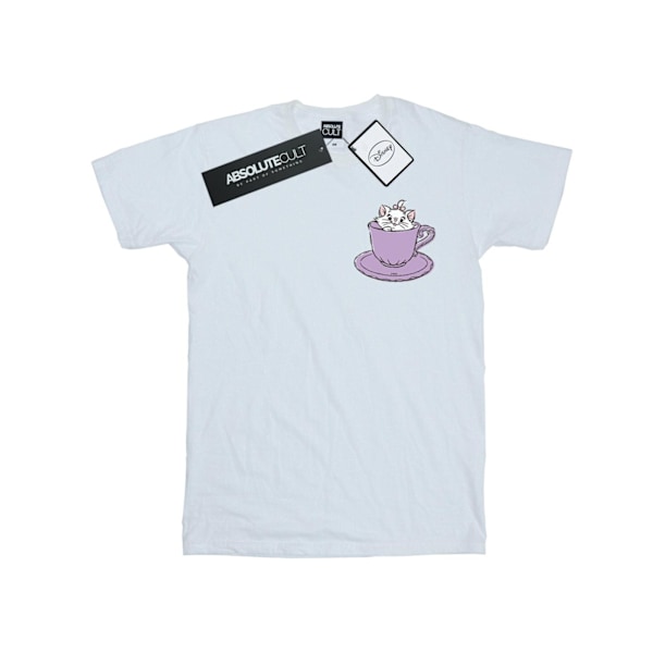 Disney Aristocats Marie i kopp brösttryck T-shirt M Vit White M