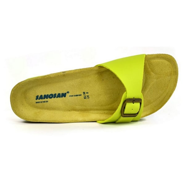 Sanosan Dam/Dam Malaga Sano Sandaler 7 UK Lime/Brun Lime/Brown 7 UK