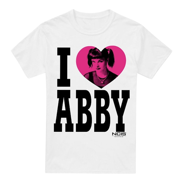 NCIS Herr I Heart Abby T-Shirt M Vit White M