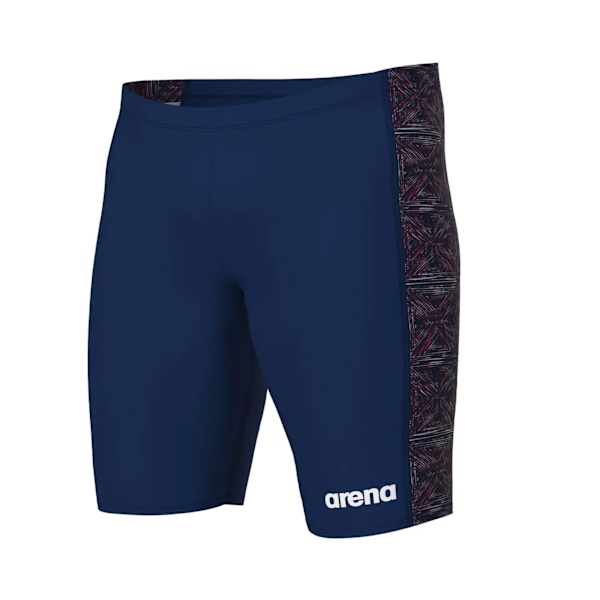 Arena Jammer Abstract Tiles Badbyxor för män 38R Navy/Röd Navy/Red 38R