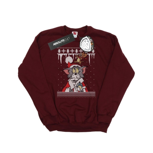 Tom And Jerry Dam/Damer Jul Fair Isle Sweatshirt S Bu Burgundy S