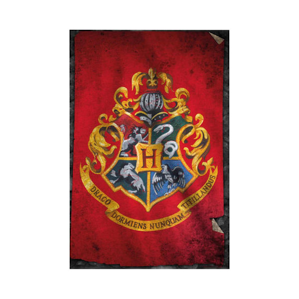 Harry Potter Hogwarts Emblem Poster En Storlek Röd Red One Size