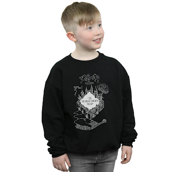 Harry Potter Pojkar The Marauder´s Map Sweatshirt 5-6 År Svart Black 5-6 Years