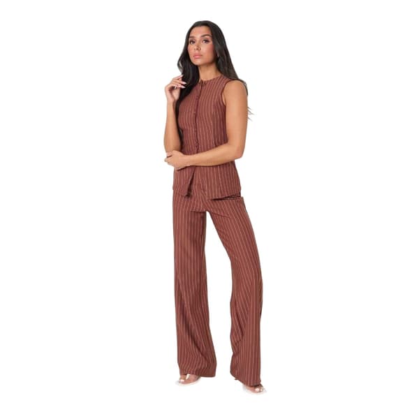 I Saw It First Dam/Dam Pinstripe Västset 8 UK Rost Rust 8 UK