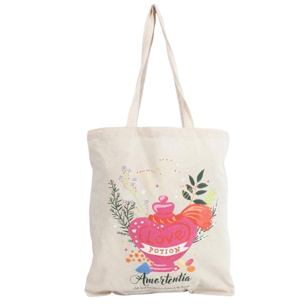 Harry Potter Love Potion Canvas Tote Bag One Size Cream/Pink Cream/Pink One Size