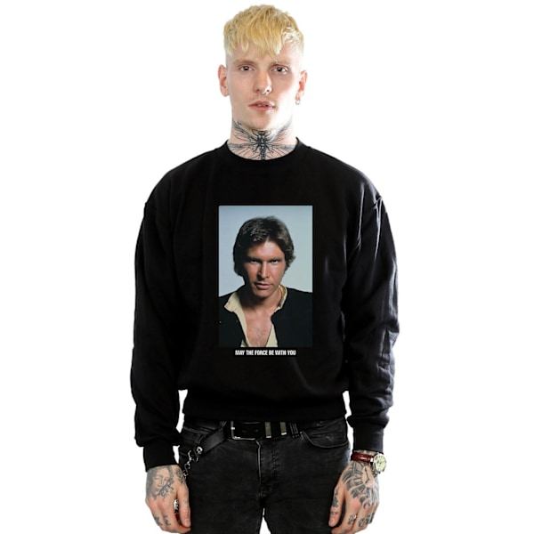 Star Wars Herr Han Solo May The Force Sweatshirt L Svart Black L