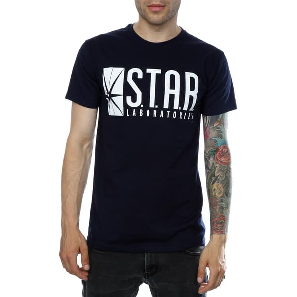 DC Comics Herr The Flash STAR Labs T-shirt L Deep Navy Deep Navy L