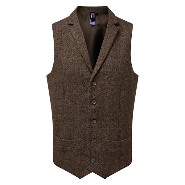 Premier Herrmönstrad Väst XS Brunrutig Brown Check XS