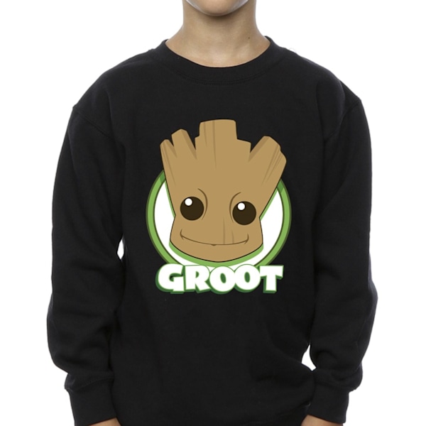 Guardians Of The Galaxy Boys Groot Badge Sweatshirt 9-11 år Black 9-11 Years