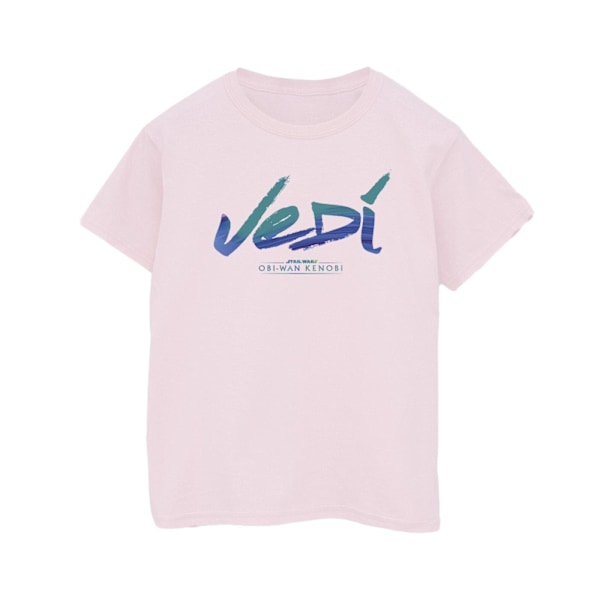 Star Wars Dam/Damer Obi-Wan Kenobi Jedi Målad Font Bomull Baby Pink L