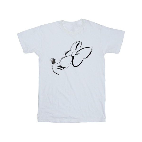 Disney Girls Minnie Mouse Nose Up Bomull T-shirt 9-11 År Vit White 9-11 Years