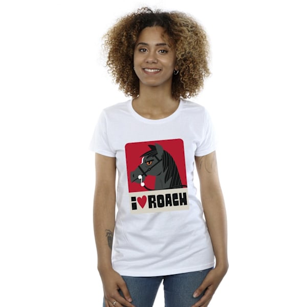 Netflix Dam/Kvinnor The Witcher I Heart Roach Bomull T-shirt White M