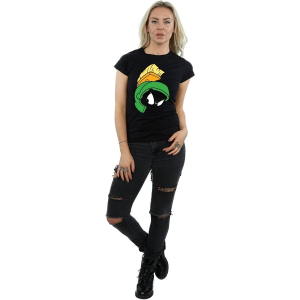 Looney Tunes Dam/Kvinnor Marvin The Martian Bomull T-shirt L Black L