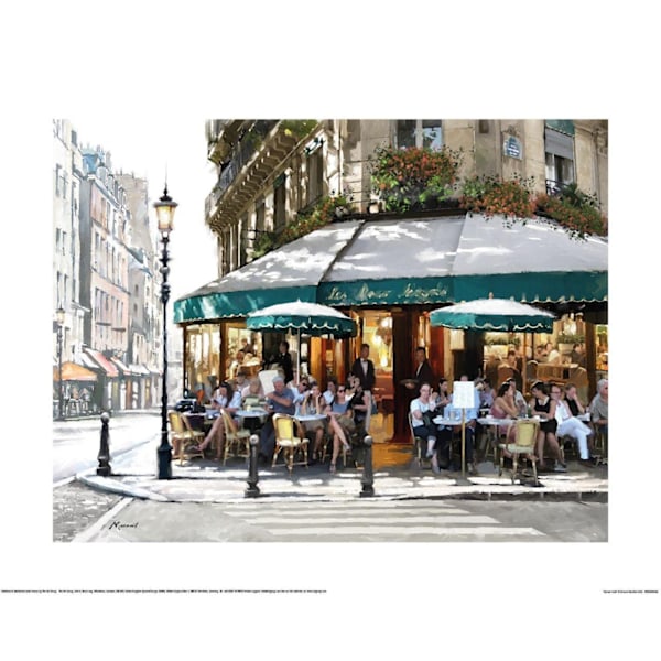 Richard Macneil Corner Cafe Pappersposter 40cm x 30cm Flerfärgad Multicoloured 40cm x 30cm