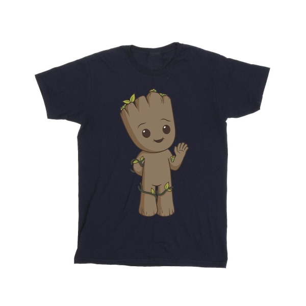 Marvel Girls I Am Groot Söt Groot T-shirt i bomull 7-8 år Nav Navy Blue 7-8 Years