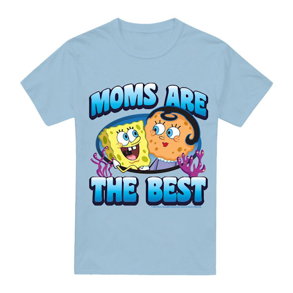 SvampBob Fyrkant Herr Moms Are The Best Mors Dag T-shirt Light Blue XXL