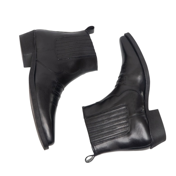 Woodland Herr Distressed Läder Gusset Western Ankle Boots 7 U Black 7 UK