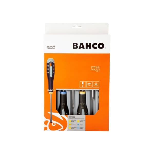 Bahco Be-9882 Ergo Skruvmejselset, 6 Delar One Size Multi Colo Multi Colour One Size