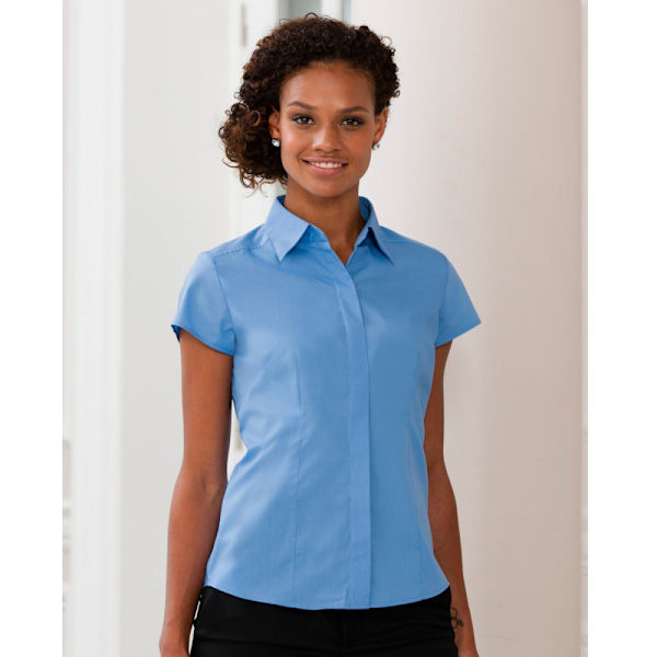 Russell Collection Damkläder Ärmlös Polycotton Lättvårdad Skräddarsydd Corporate Blue XL