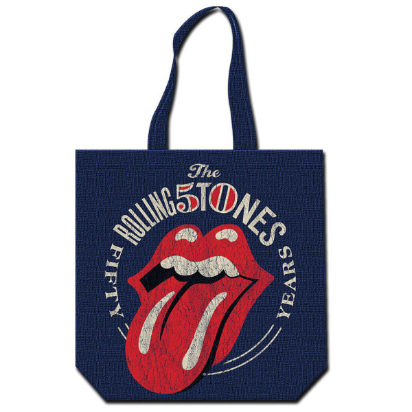 The Rolling Stones 50-årsjubileum Print i bomull Navy/Red/White One Size