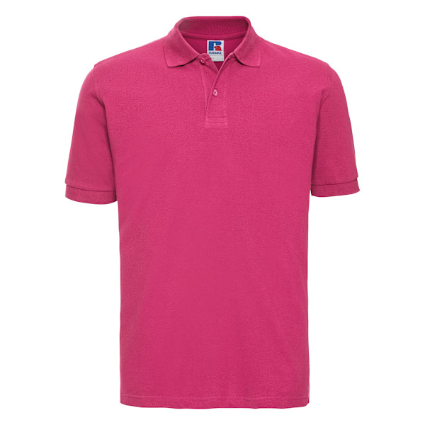 Russell Herr Poloskjorta i 100 % bomull, kort ärm, 2XL, fuchsia Fuchsia 2XL