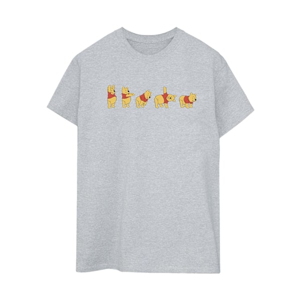 Disney Dam/Damer Winnie The Pooh Stretching Cotton Boyfrien Sports Grey 3XL