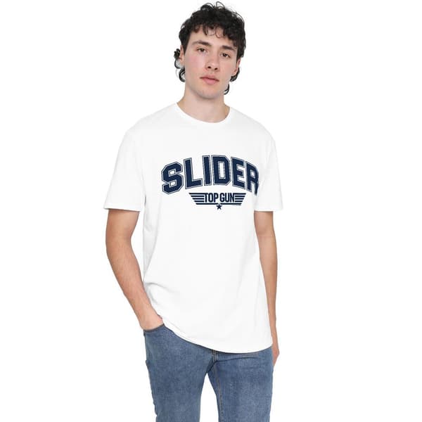Top Gun Herr Slider Varsity T-Shirt M Vit White M