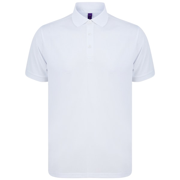 Henbury Unisex Vuxen Polotröja 3XL Vit White 3XL