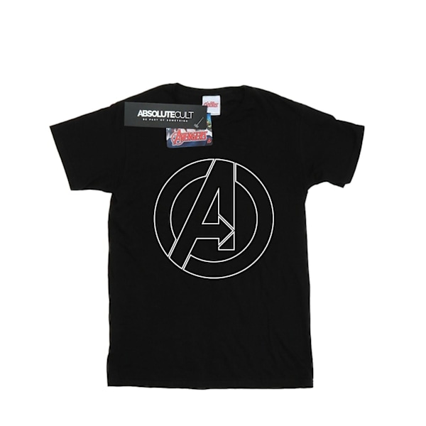 Marvel Boys Avengers Assemble A Logo Outline T-shirt 12-13 år Black 12-13 Years