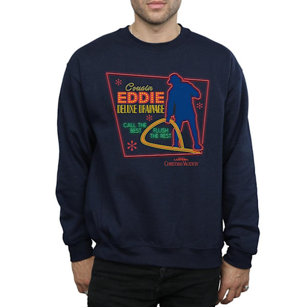 National Lampoon's Christmas Vacation Herr Cousin Eddie Sweatshirt Navy Blue L
