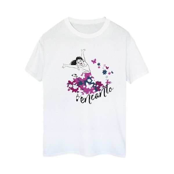 Disney Dam/Kvinnor Encanto Mirabel Blommig Bomull Pojkvän T- White 3XL