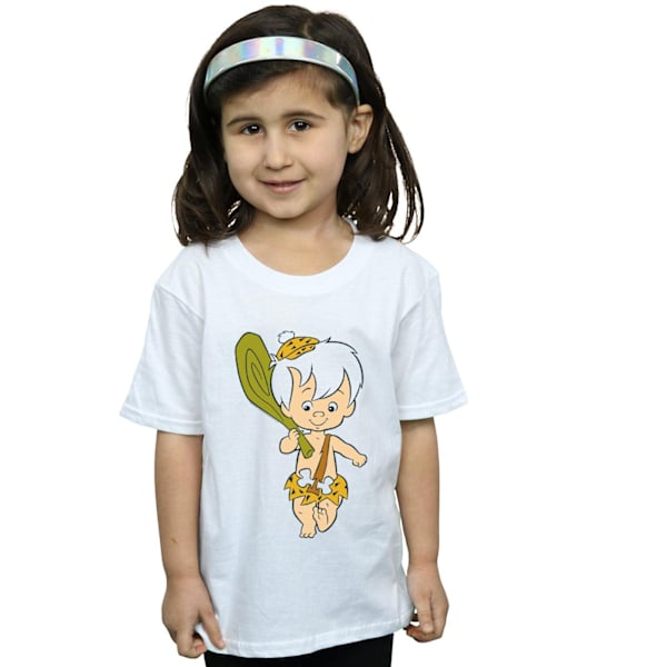 The Flintstones Girls Bamm Bamm Klassisk Pose Bomull T-shirt 3-4 White 3-4 Years