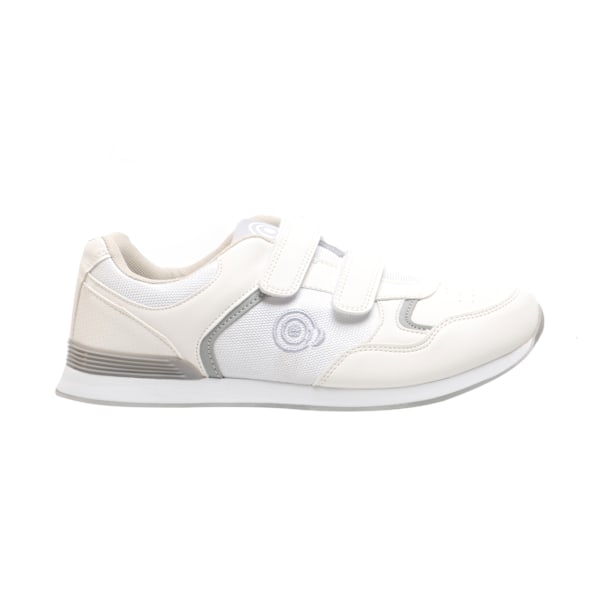 Dek Drive Touch Fastening Trainer-Style Lawn Bowling Shoes för män White/Grey 5 UK