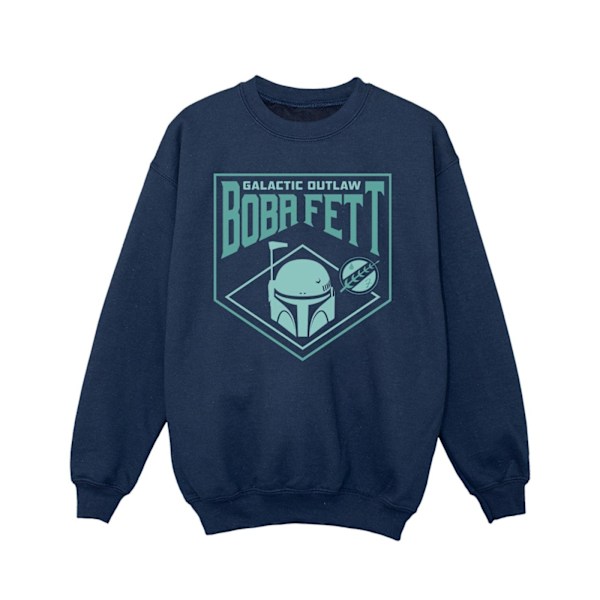 Star Wars Girls The Book Of Boba Fett Galactic Helm Brösttröja Navy Blue 5-6 Years