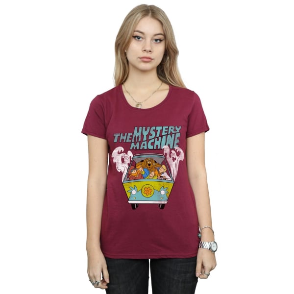 Scooby Doo Dam/Kvinnor Mystery Machine Bomull T-shirt XXL Bur Burgundy XXL