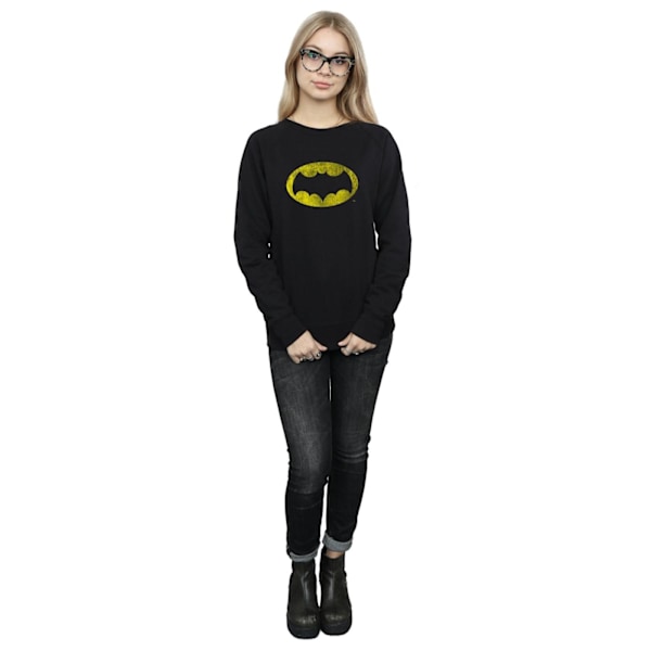 DC Comics Dam/Damer Batman TV-serie Distressed Logo Sweatshirt Black S