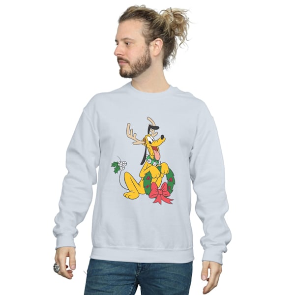 Disney Herr Pluto Jul Ren Sweatshirt 4XL Vit White 4XL