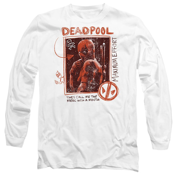 Deadpool & Wolverine Unisex Vuxen Maximum Effort Deadpool T-Shirt White L