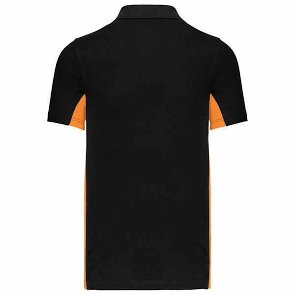 Kariban Herr Flag Polycotton Pique Poloshirt M Svart/Orange Black/Orange M