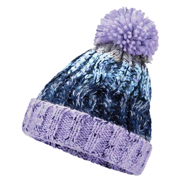 Beechfield Barn/Barn Corkscrew Pom Pom Beanie En Storlek Lav Lavender Fizz One Size