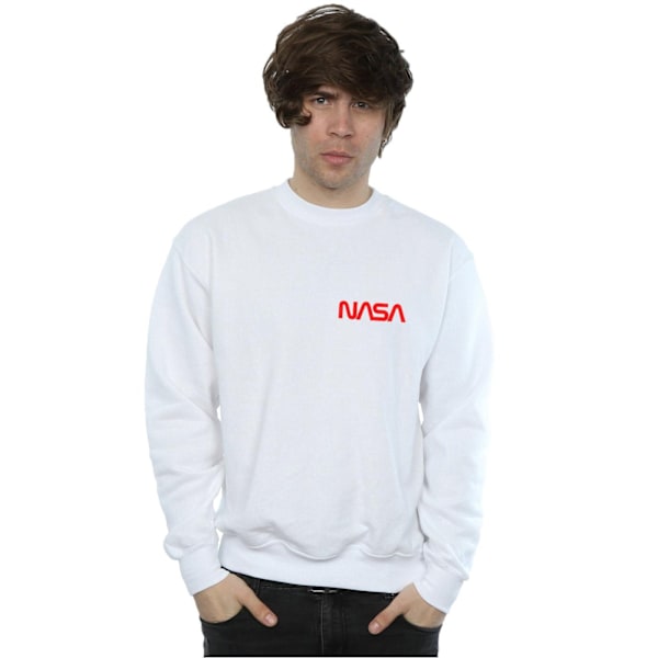 NASA Modern Logo Chest Sweatshirt S Vit White S