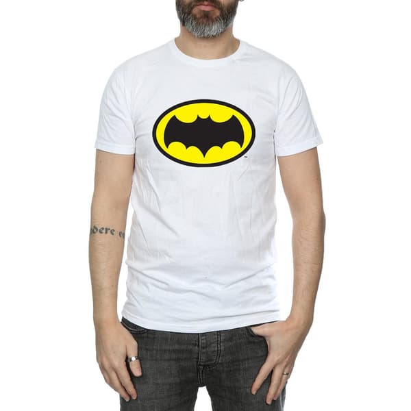 DC Comics Herr Batman TV-serie Logotyp T-shirt S Vit White S