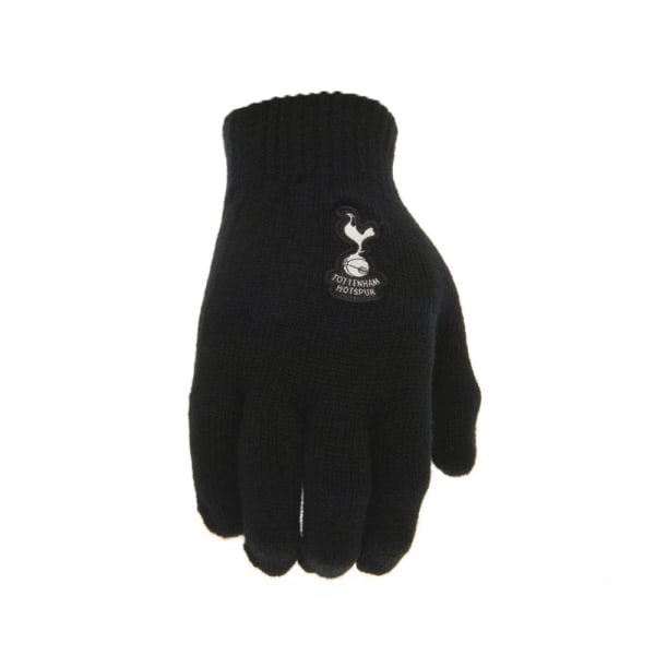 Tottenham Hotspur FC Barn/Barn Knitted Crest Gloves One Si Black One Size