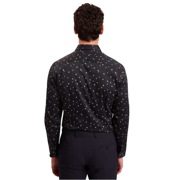 Ted Baker Herr Blommig Slim Långärmad Skjorta S Marinblå Navy S