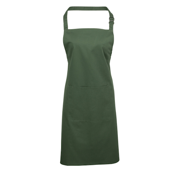 Premier Dam/Kvinnors Färger Bip Förkläde Med Ficka / Arbetskläder Moss Green One Size