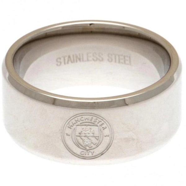 Manchester City FC Rostfritt stålband Ring R Silver Silver R