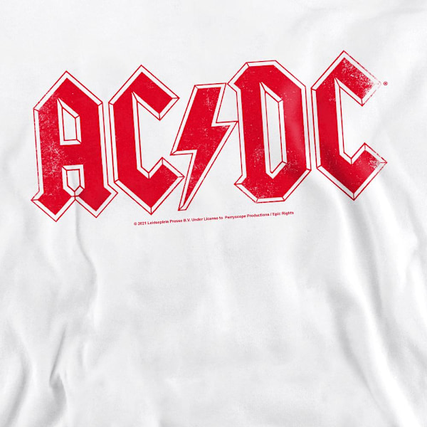 AC/DC Unisex Vuxen Logotyp Sweatshirt L Vit White L
