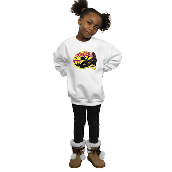 DC Comics Girls Batman TV-serie Catwoman Scratch Sweatshirt 12 White 12-13 Years