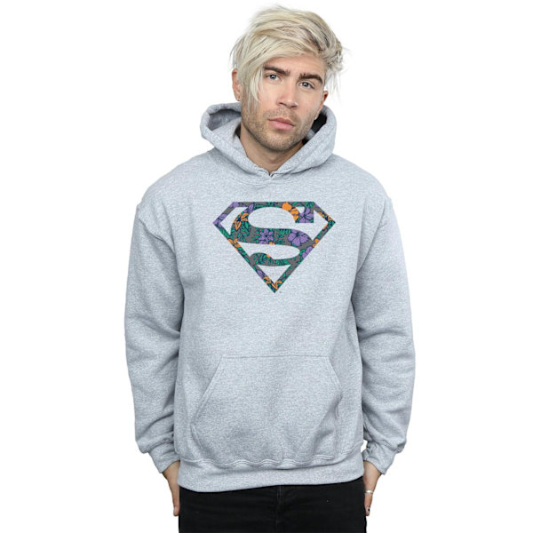 DC Comics Herr Superman Floral Logo 1 Hoodie XXL Sports Grey Sports Grey XXL